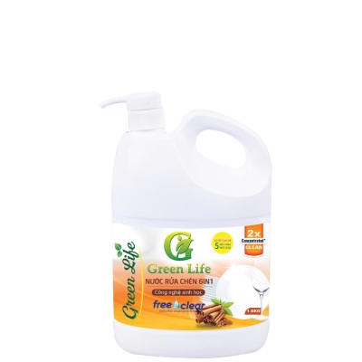 Nước rửa chén sinh học Greenlife hương quế 1,6l